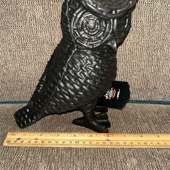 Target Halloween Plastic Owl Decorative Sculpture Black Hyde & Eek - Picture 6 of 6